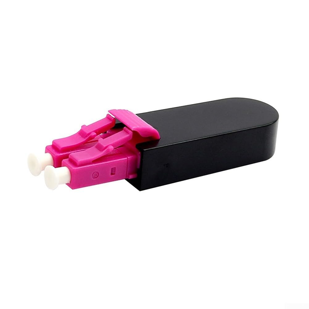 LC/UPC Adaptateur Loopback Fibre Optique Monomode Multimode SM/MM OM1 OM2 OM3 OM4 pour test de périphérique réseau et inspection des composants, matériau PE (OM4 50/125)