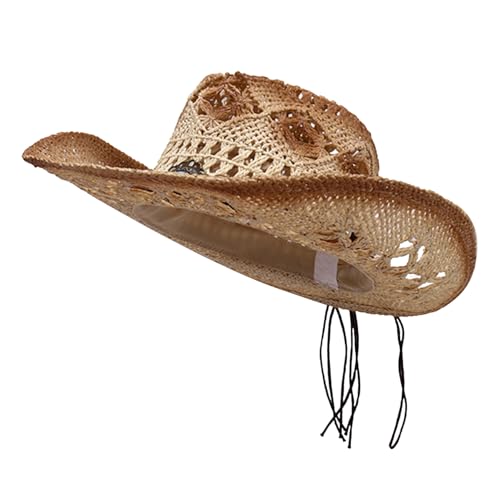 Chapeau cowboy protection solaire maximale et paille légère