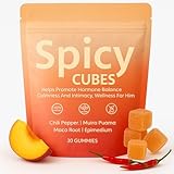 ZALPNUP Spicy Cubes – Hot Peach Gummies Intimacy Wellness Support with Chili Pepper, Muira Puama, Maca Root & Epimedium – Helps Promote Calmness, Balance & Emotional Connection – 30 Gummies (1)