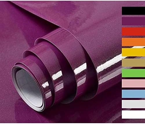 Hode Grey Furniture Sticker Self Adhesive Wallpaper Sticky Back Plastic Roll Glossy Glitter Effect Vinyl Film for Walls Doors Windows 60X500cm