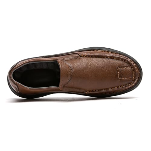 Men's Loafers Slip-on Leather Shoes Casual Lightweight Walking Dress Shoes for Men3