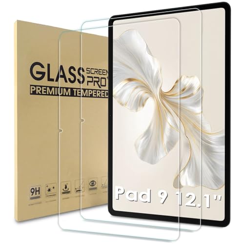 WD&CD 2 Pcs Protector de Pantalla Compatible para Honor Pad 9 12.1 Pulgadas Cristal Templado, Alta Definicion, Cristal Templado Film Compatible con Honor Pad 9 12.1'' Protector Pantalla