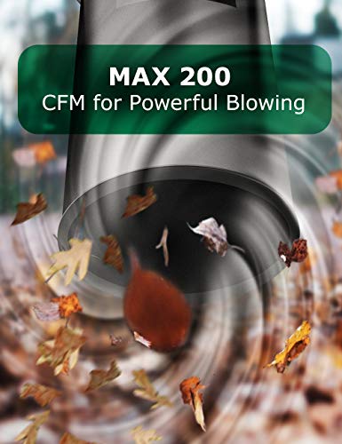 Cordless Leaf Blower - 200 CFM 150 MPH Battery-Operated Blower for Blowing Leaves, Snow Debris and Dust, 20V Electric Leaf Blower with Battery and Charger for Yard, Work Around The House