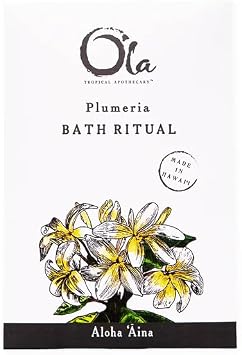 Ola Tropical Apothecary Plumeria Scented Hawaiian Sea Salt Bath Rituals - 2 oz