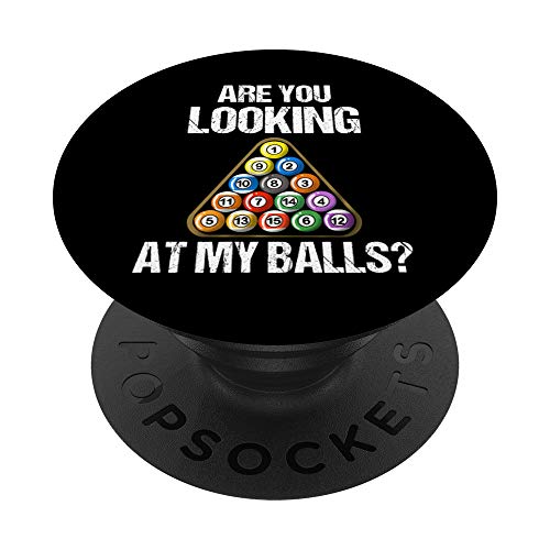 Divertente regalo da biliardo per gli uomini Cool Pool Game Balls Joke Lover PopSockets PopGrip Intercambiabile