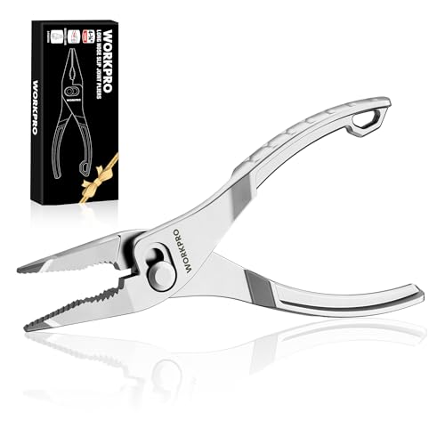 WORKPRO 4.5 Inch Long Nose Slip Joint Pliers Small Pliers for Tight Space