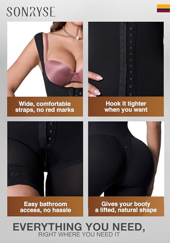 Sonryse Shapewear for women Fajas Colombianas Moldeadoras | Stage 2 Faja Control Shapewear after Tummy Tuck and Liposuction3