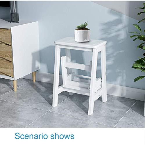 Chaise multifonctionnelle escabeau pliable en bois à 2 marches