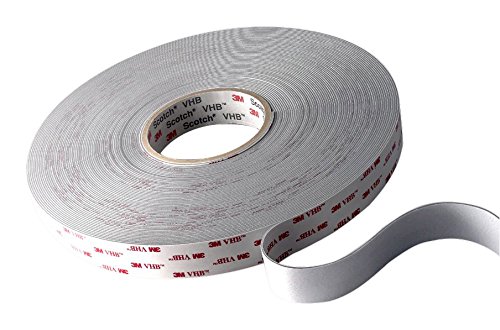 3M VHB Cinta Adhesiva, 4945 F, 19 mm x 33 m, 1,1 mm, 4 unidades, Blanco