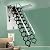 12 Steps Ceiling Mounted Attic Ladder, Retractable Pull Down System Attic Stairs, Telescopic Loft Stairs with Pull Rod, Ceiling Folding Loft Ladder with Handrail for Basement (Black, Steps 12)