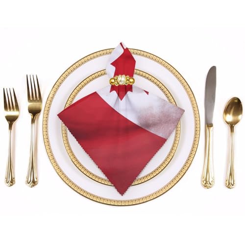 Servilletas de Tela con Bandera Canadiense 4 piezas miniatura 3