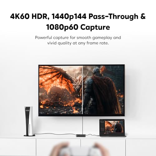 Image of AVerMedia Capture Card for Streaming, 4K60 HDR Passthrough​, 1080p60 Video Recording, Ultra-Low Latency Game Streaming for Switch 2, Xbox, PS5, PC on Twitch, OBS, Win11, Mac - StreamLine MINI+ GC311G2