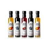 GLOSA MARINA 5er Gourmet Paket *ORANGE, HEIDELBEERE, FEIGE* Crema Balsámica de Naranja, Arandanos, Higo - Balsamico Gourmet Essig Creme (5 x 250ml)