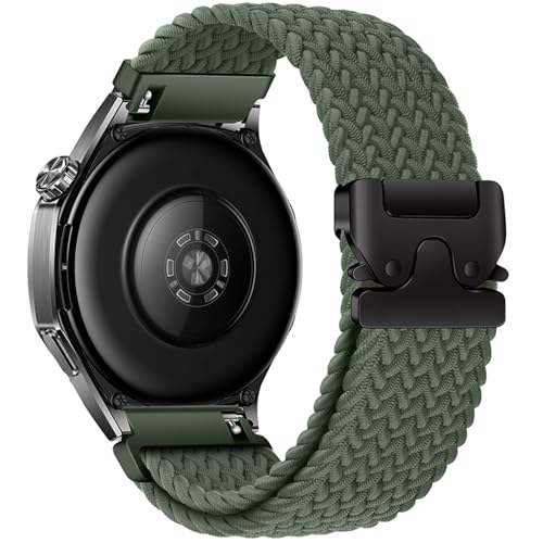 Image of XMUXI 22mm Watch Band Compatible with Huawei Watch GT6 GT5 /GT 4 46mm Nylon Strap Huawei Watch 4 Band for GTR 4 Venu 2 /3,Vivoactive 4 Braided Watch Belt Parachute Metal Clasp(No Watch)
