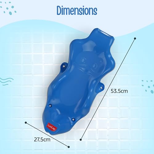 Image of LuvLap Anti Slip Baby Plastic Bath Chair, Baby Bath Seat /Sling with Non Slip Strong Suction Base, Baby Shower, for Infants & Toddlers (Blue)
