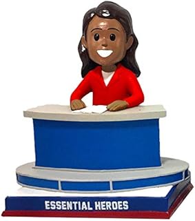TV Anchor Essential Heroes Bobblehead Female Dark Skin Tone