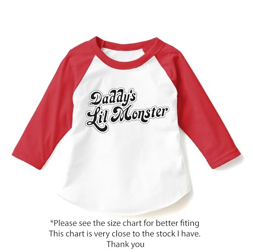 Daddy Little Monster (Log) Unisex Child 3/4 Sleeve Raglan Children3