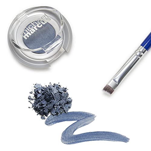 Michael Marcus Cake Eyeliner & Brush - 2 Piece Water Activated Dry Pressed Eyeliner & Professional Brush - Long-Lasting, Vibrant Color, Smudge Resistant - Cruelty Free Paraben Free (Twilight) #TOP1