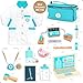 UMU® Deluxe Wooden Doctor Play Set – 37 Pcs Pretend Medical Kit with Stethoscope Dentist Tools Laptop & Accessories – Doctor Role Play Toy for Kids Ages 3 4 5 6