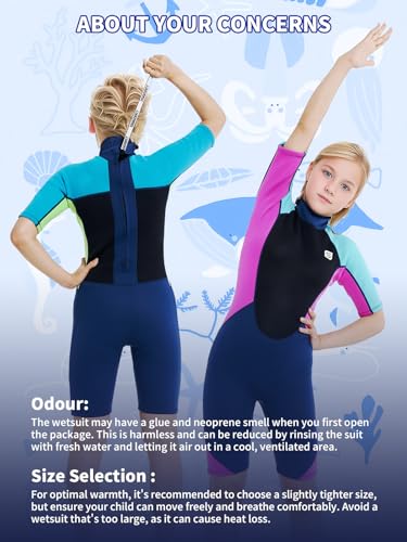 Traje de Buceo de para Niños, Ultra elástico 2.5 mm con Cremallera Trasera, Traje de Buceo Completo, una Pieza para esnórquel, Buceo, natación, Surf Traje de Neopreno - imagen 5