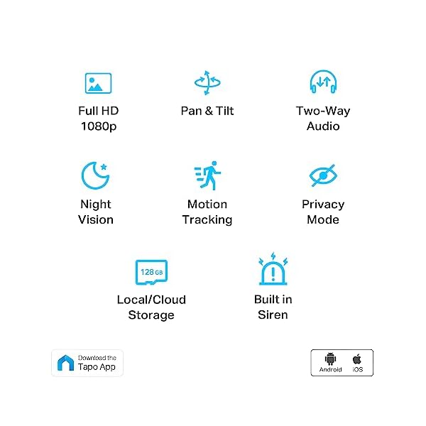 TP-Link-Tapo-PanTilt-Security-Camera-for-Baby-Monitor-Pet-Camera-w-Motion-Detection-1080P-2-Way-Audio-Night-Vision-Cloud-SD-Card-Storage-Works-with-Alexa-Google-Home-Tapo-C200 TP-Link-Tapo-PanTilt-Security-Camera-for-Baby-Monitor-Pet-Camera-w-Motion-Detection-1080P-2-Way-Audio-Night-Vision-Cloud-SD-Card-Storage-Works-with-Alexa-Google-Home-Tapo-C200