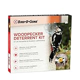 Bird B Gone Woodpecker Deterrent Kit - Scare Eye Balloon, 50ft Reflective Flash Tape & Mounting Brackets - Effective Woodpecker Deterrent for House - Homes, Gardens, Patios & Outdoor Structures
