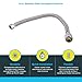 SharkBite 1 Inch x 3/4 Inch FIP x 24 Inch Stainless Steel Corrugated Flexible Water Softener Connector, Push to Connect Brass Plumbing Fitting, PEX Pipe, Copper, CPVC, PE-RT, HDPE, SS3096FLEX24LF