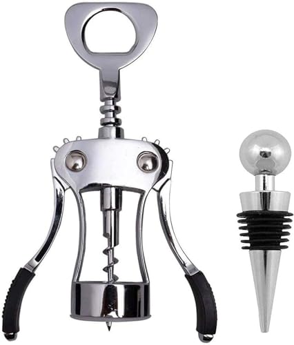 Tovee Upgrade Wing Corkscrew Wine Opener with Wine Stopper, Waiters Corkscrew Cork and Beer Cap Bottles Opener Remover - Image 5