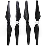 KEESIN 9450 Selbstsichernde Propeller Carbon Propeller Props Blade für Phantom 2 Phantom 3 2 Paar (Schwarz-Silber)