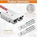 6 Pcs 50A-600V Battery Quick Connect/Disconnect, Compatible with Anderson Connector, 8-12 AWG Quick Jumper Cable Plug Connector Kit for Car/RV/Truck/Forklift Rescue Winch Trailer, Traction