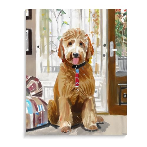 DIY Adult Paint by Number Kits Goldendoodle Dog for Adults Beginners,Easy Acrylic Paint by Number,DIY by Numbers Kits on Canvas 12x16inch(30x40cm) Frameless