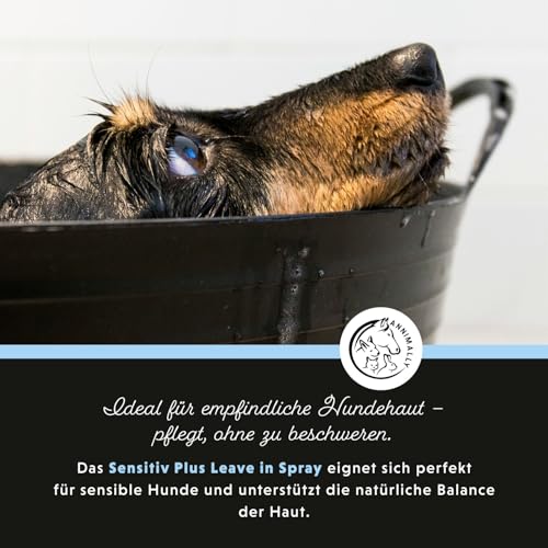 Annimally Sensitiv Plus Leave-In Spray - Natürliche Kämmhilfe & Glanzspray für sensible Hunde & Welpen, ph-neutrales Kämmspray, ohne Silikone, Parabene & künstliche Duftstoffe - 500 ml