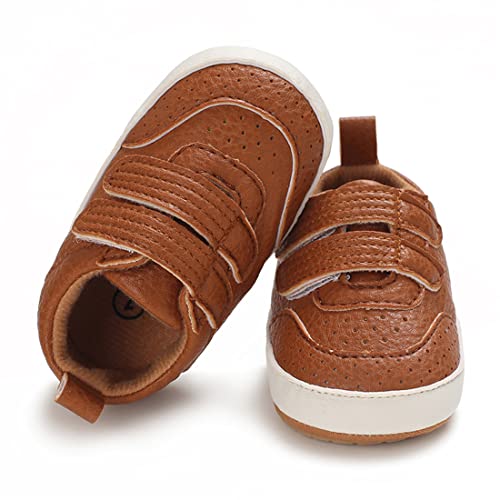 Image of E-FAK Baby Shoes Boys Girls Infant Sneakers Non-Slip Rubber Sole Toddler Crib First Walker Shoes
