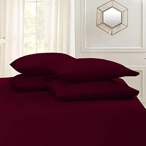 Image of YRM Bedding's Wine 600-TC Oraganic Cotton 2 Piece Pillow Covers (17 inchx27 inch)