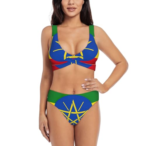Maillot de bain drapeau Éthiopie pour femme pour célébrer vos racines