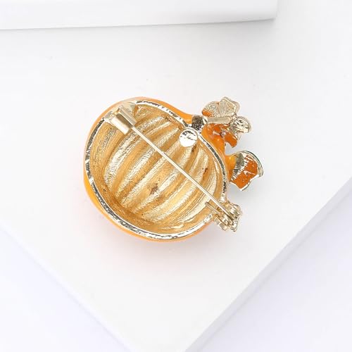 Image of Enamel Fruit Brooch for Women Rhinestones Fruit Lapel Pin Elegant Fruit Brooches Jewelry Gift, Perfect for Dresses Hat Bag
