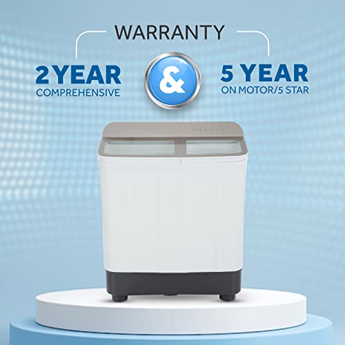 Image of Haier 9.5 Kg Semi automatic Topload with Toughend glass and spray (HTW95-178FW)