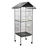 Mangeoire amovible : Il y a 2 mangeoires supérieures en plastique et 2 mangeoires inférieures en plastique. Les deux sont détachables, vous pouvez ajouter de la nourriture ou de l'eau au besoin.