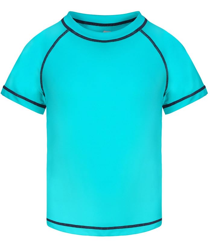 Csqtongan Jungen Schwimmshirt UV Shirt Schwimmen Top Badeshirt Kinder Kurze Ärmel Rash Guard Bademode Schnell Trocken T-Shirt