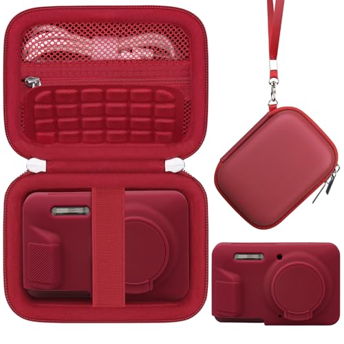 Funda rígida y silicona para Kodak PIXPRO FZ55 roja miniatura 1
