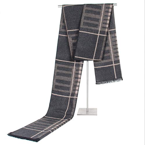 Bufanda casual a rayas para paseos invernales de hombre