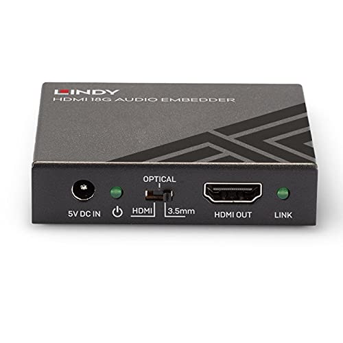 Lindy HDMI 18G Audio Embedder extractor e inyector de audio digital para video 4K 4