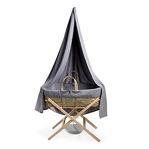 Clair de Lune Muslin Palm 6 Piece Moses & Drape Starter Set - Grey