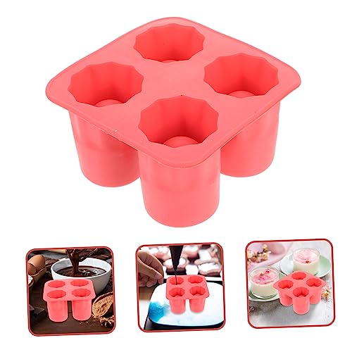 Molde de silicona para cubitos de hielo rojo miniatura 6