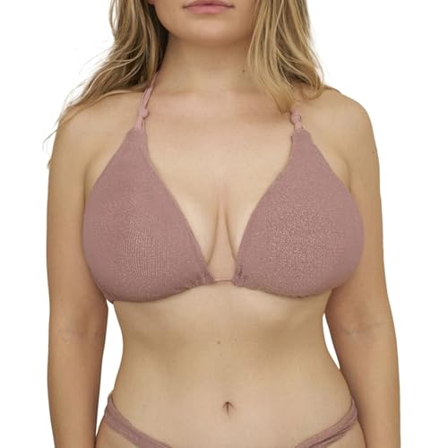 Bikini Top for Women with Large Bust – Bathing Suit Tops for Women – DD DDD E F Cup Big Fuller Breasts (Mauve Shimmer)