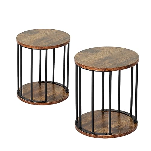 HDANI Wooden Stool Set of 2 for Kids, Adults - 300lbs...