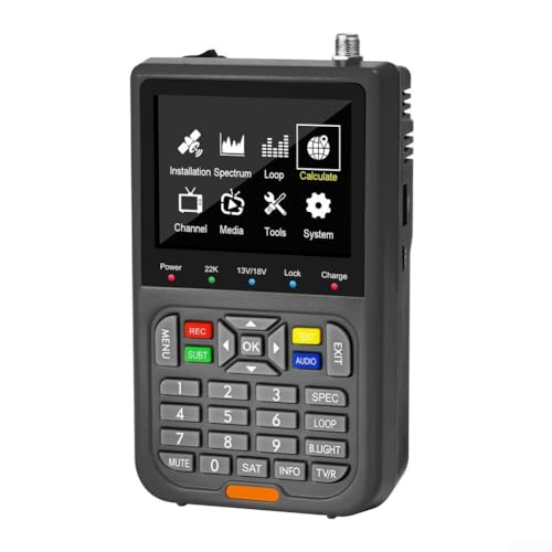Medidor digital para buscador de satélites con pantalla LCD de 3 5 pulgadas, soporta DVB X, MPEG 2/4, automático, ciego, modos de escaneo manual y altavoz integrado para confirmación de bloqueo de