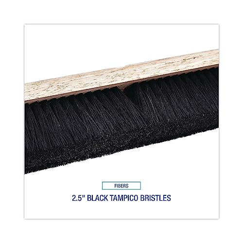 Proline Brushes Bru 20236 36" Hardwood Block Black Tampico Push Broom #TOP3