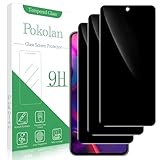 [3-Pack] Pokolan Privacy Screen Protector for Samsung Galaxy S21 FE 5G, Anti Spy Tempered Glass Film, 9H Hardness, Anti-Scratch, Bubble Free, Case Friendly