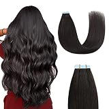Sunya Tape in Hair Extensions Human Hair 18 inches Silky Straight Remy Human Hair Seamless Skin Weft